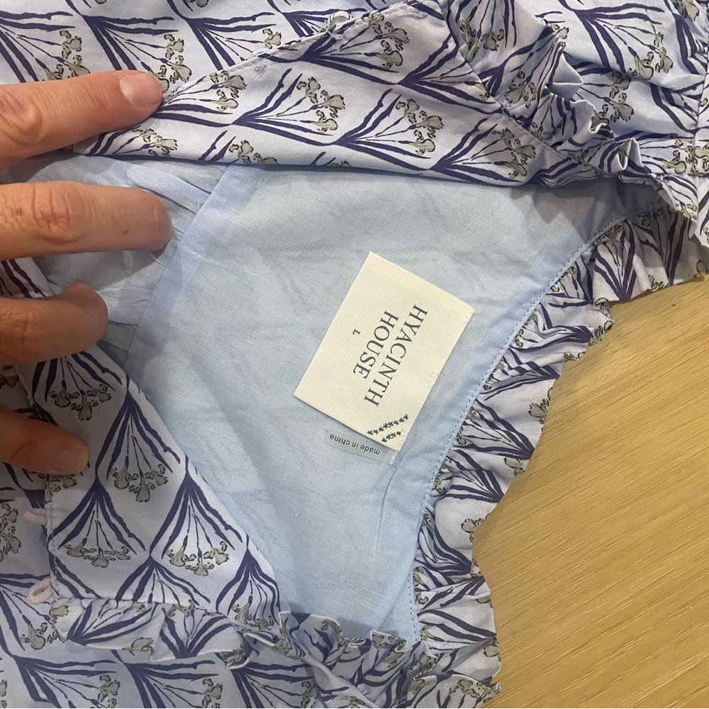 NWT Hyacinth House Periwinkle Trellis Mimi Midi Dress L - Picture 5 of 7